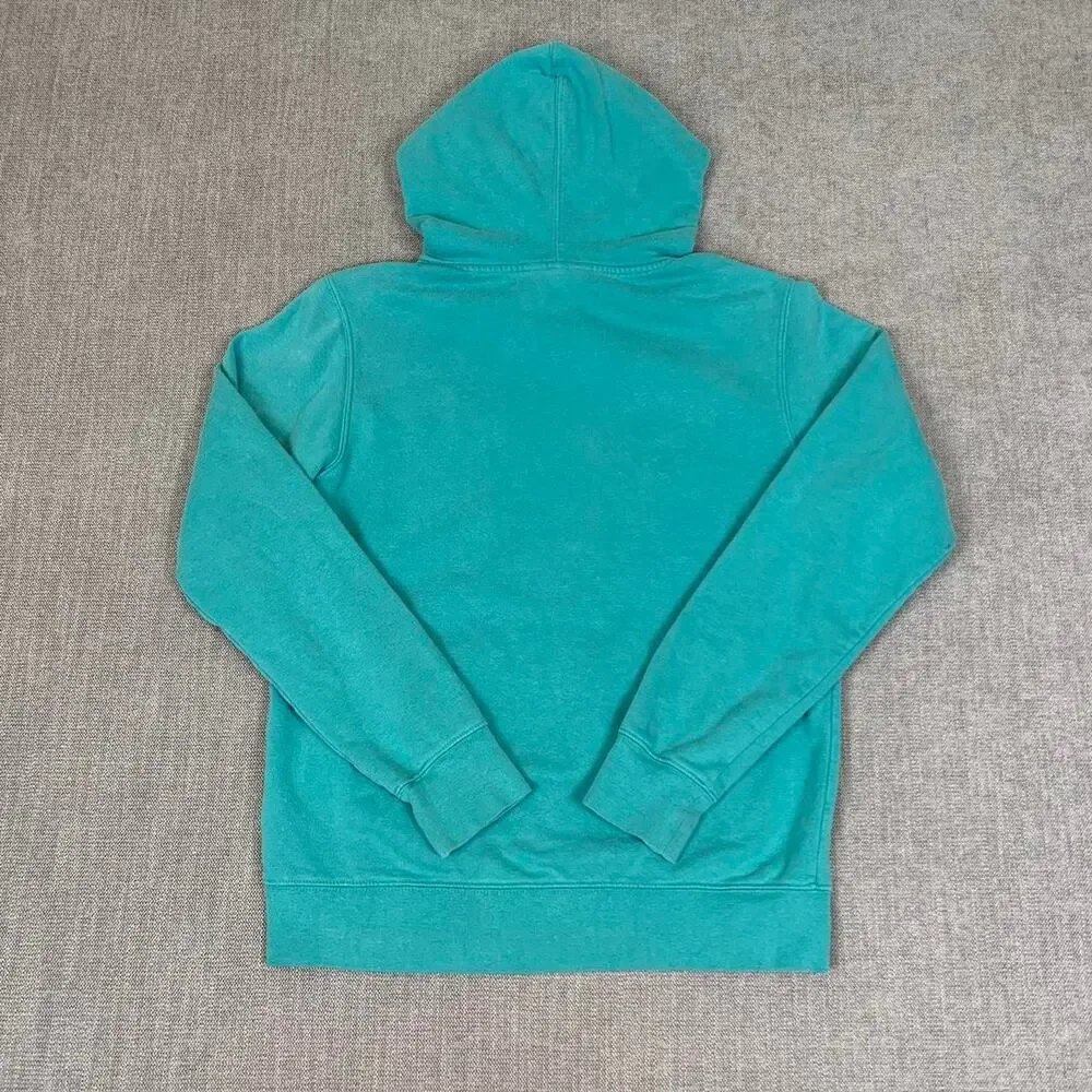 The North Face blue hoodie spell out graphic pullover outdoor Small